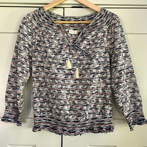 Tory Burch Embroidered Long Sleeve Blouse